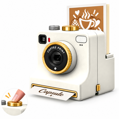 Latte art en 1 clic, con cámara retro